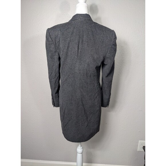 Escada Margaretha Ley Vintage L 42 Womens Gray Wool Cashmere Buttons Coat N14 - Picture 3 of 5
